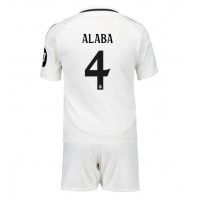 Real Madrid David Alaba #4 Hemmadräkt Barn 2024-25 Kortärmad (+ Korta byxor)